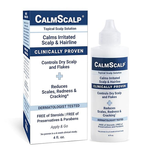 Scalp Solution | Calms Irritated Scalp | Dry Scalp Treatment | Reduces Scales, Flakes & Redness | Clinically Proven | Free of Steroids | Non Shampoo Leave-On Scalp Treatment | 4 oz