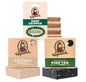 Dr. Squatch Basic Squatch Forest Pack - Pine Tar and Birchwood Breeze - Handmade Bar Soap With Organic Oils, Soap Gripper and Saver
