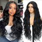Synthetic Lace Front Wig 30Inch Long Wavy Natural Balck Pre Plucked Ready to Wear 4x1 Glueless Body Wave Wig for Black Women Heat Resistant Fiber Synthetic Hair