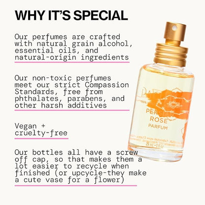 Pacifica Beauty, Persian Rose Clean Fragrance Spray Perfume, Made with Natural & Essential Oils, Fresh Rose Scent, Vegan + Cruelty Free, Phthalate-Free, Paraben-Free, Gifts for Her, 29 ml. 1 fl. oz