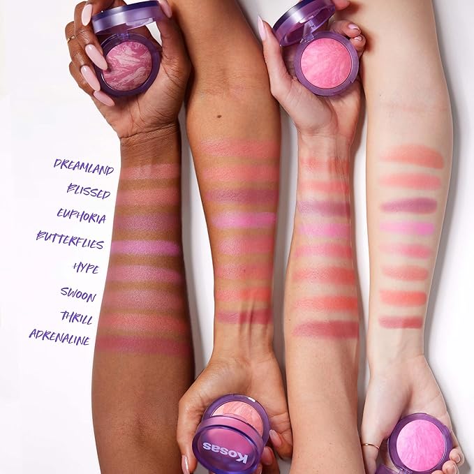 Kosas Blush is Life – Talc-Free Dimensional Blush Baked with Squalane & Hyaluronic Acid – Long Wear, Safe for Sensitive Skin - Butterflies