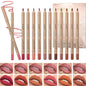 12 Colors Lip Liner Set, Brown Pink Red Smudge