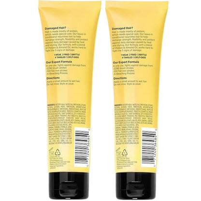 L'Oreal Paris Elvive Total Repair 5 Protein Recharge Leave In Conditioner Treatment, and Heat Protectant, 2 pack, (5.1 Ounce each) (Packaging May Vary)