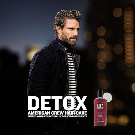 American Crew Detox Shampoo for Men, Naturally Derived, Vegan Formula, Citrus Mint Fragrance, 8.45 Fl Oz