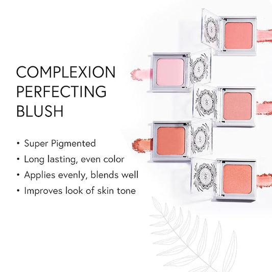 Honeybee Gardens Complexion Perfecting Blush in Tea Rose, Medium Spiced Peach, Vegan & Gluten-Free, 8.5g