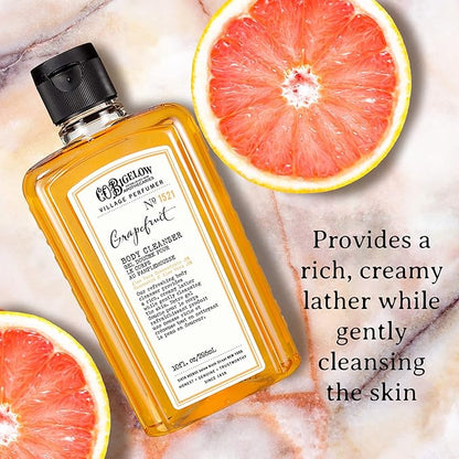 C.O. Bigelow Grapefruit Body Cleanser, Village Perfumer Moisturizing Body Wash for Men & Women with Aloe Vera, Sodium PCA, and Glycerin, 10 fl oz