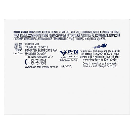 Dove Beauty Bar Gentle Skin Cleanser Shea Butter 2 Bars Moisturizing for Gentle Soft Skin Care More Moisturizing Than Bar Soap 3.75 oz