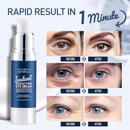 Enaskin Naturals Instant Eye & Face Lift Cream: Rapid Under Eye Bags Wrinkles Puffiness Remover for Women and Men in 60s - Temporary Firming & Tightening Treatment - Wrinkle Filler - 0.5 oz