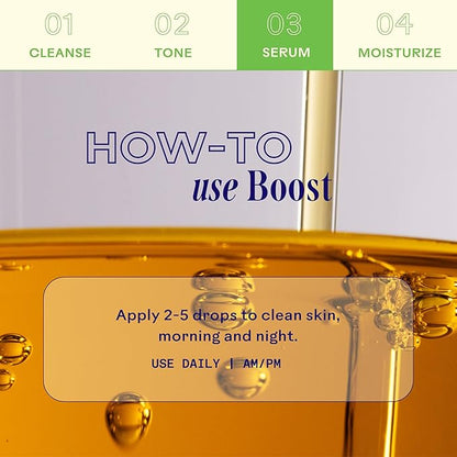 Three Ships Boost 49% Rosehip Oil Serum- Firming Face Serum, Smooths, Hydrates + Protects Skin, Plumps Look of Fine Lines and Reduces Discoloration (1 floz)