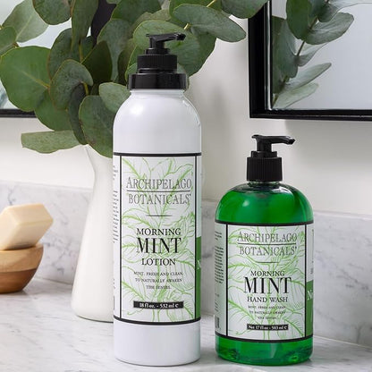 Archipelago Botanicals Morning Mint Lotion, Energizing and Invigorating Lotion for Smooth Skin, Scented Body Lotion Free from Parabens, Phthalates and GMOs (18 oz)