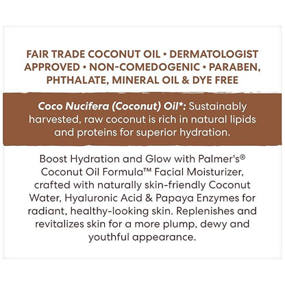 Palmer’s Coconut Oil Formula Coconut Water Face Moisturizer, 1.7 Ounce Jar