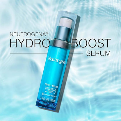 Neutrogena Hydro Boost Hydrating Hyaluronic Acid Serum, Hydrating Face Moisturizer For Dry Skin, Oil-Free Non-Comedogenic Moisturizer, 1 FL OZ