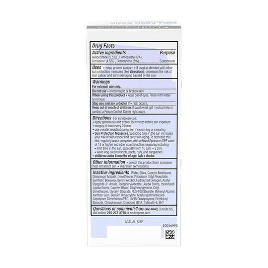 Neutrogena Collagen Bank Face Moisturizer with SPF 30 Sunscreen, Larger Size Anti-Aging Face & Neck Collagen Cream, Micro-Peptide, Support & Defend Skin’s Natural Collagen, 2.7 fl oz