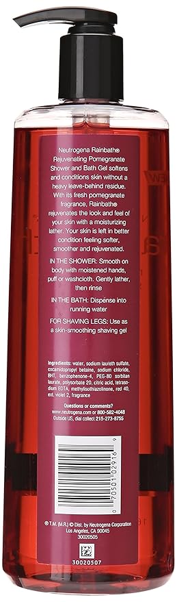 Neutrogena Rainbath Multi-pack of 3, 1 Original Formula, 1 Pomegranate and 1 Pear & Green Tea, 16 fl oz bottles