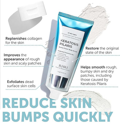 KP Bump Eraser Body Scrub | Keratosis Pilaris Treatment | Bump Eraser Body Scrub | Exfoliating Body Scrun | Ingrown Hair Treatment | Clears Strawberry Legs | Soothes Redness, Dryness & Flaky Skin
