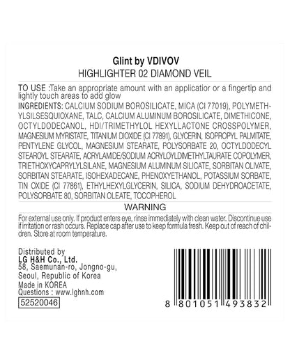 Glint Dewy Highlighter (Diamond Veil, 0.08oz) - Luminous 0.08oz