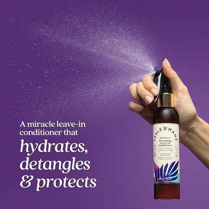 Fable & Mane Detangling Leave-In Conditioner, with UV Heat Protection for Smooth, Hydrated, Tangle-free Hair. Enriched with Aloe Vera