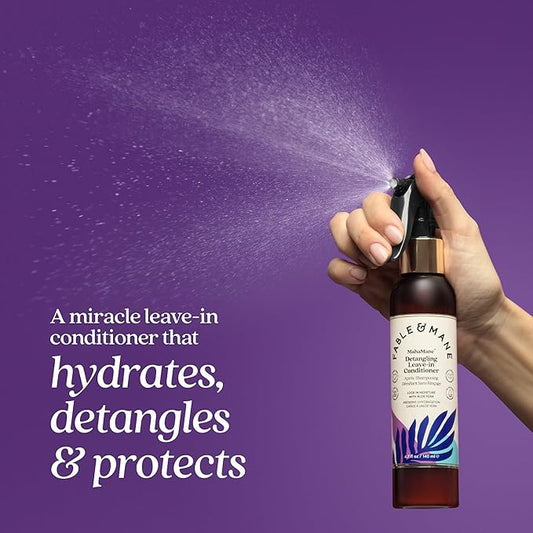 Fable & Mane Detangling Leave-In Conditioner, with UV Heat Protection for Smooth, Hydrated, Tangle-free Hair. Enriched with Aloe Vera