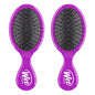 Wet Brush Mini Detangler Hair Brush, Purple, Detangling Travel Hairbrush, Ultra-Soft IntelliFlex Bristles Glide Through Tangles with Ease, Pain-Free, All Hair Types (2 Pack)