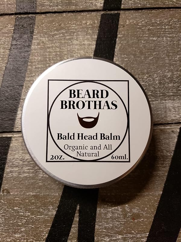 Bald Head Balm Moisturizer. Organic Cold Pressed Unrefined Argan & Jojoba Oil. Shea Butter, Cocoa butter, & Bees Wax for Lasting Shine & Protection. All Natural and Handcrafted for Freshness.