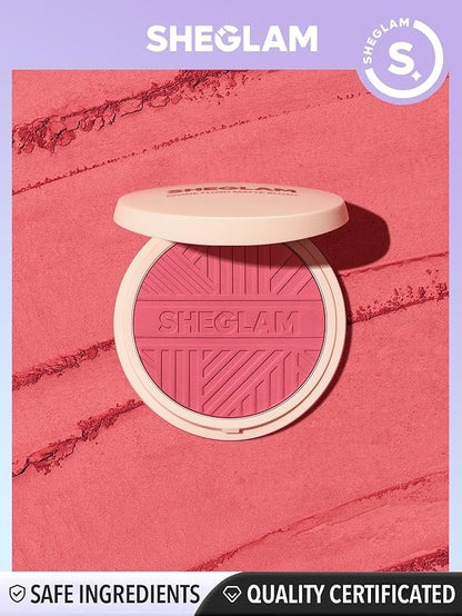SHEGLAM Divine Flush Matte Blush Powder - Highly Pigmented, Non-Fading, Long Lasting Glowing Lightweight Natural Face Makeup