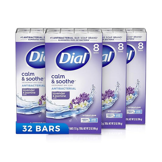 Dial Antibacterial Bar Soap, Mountain Fresh, 32 Bars, 8 Count (Pack of 4)