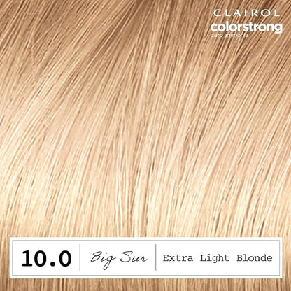 Clairol ColorStrong Permanent Zero Ammonia Hair Dye, 10.0 Extra Light Blonde - Big Sur Hair Color, Pack of 1