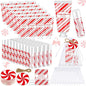 144 Pcs Christmas Candy Cane Lip Balm Hand Cream Set Party Favors Including 36 Lip Balm 36 Moisturizing Hand Cream 36 Bags 36 Cards and Ropes for Xmas Accessories Gifts