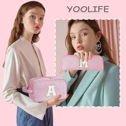 YOOLIFE Initial Makeup Bag for