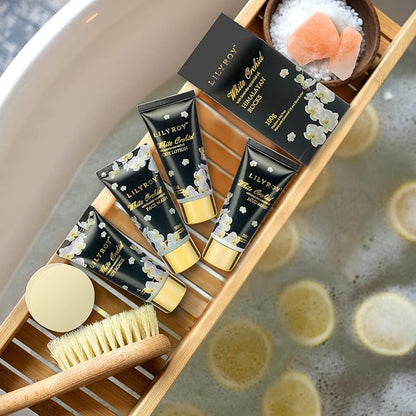 Mothers Day Gifts for Mom - Luxury 18-Piece Gold Leather Spa Gift Set, Premium Bath Collection with Bath Bomb | Father's Day Christmas Birthday Gifts, All Occasion Ultimate Holiday Gift for Her & Him