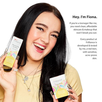 Frilliance Hydrating Cream Blush, Think Pink Glow Tint, Cruelty Free Hypoallergenic for Teens of All Skin Types, 30 ml / 1 fl oz