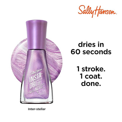 Sally Hansen Insta-Dri® Galactic, Inter-stellar, Quick Dry, Long Lasting, Streak-Free Shine, Metallic Purple Nail Polish