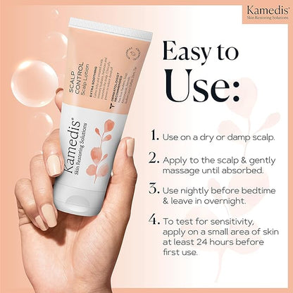 KAMEDIS Moisturizer Leave-On Botanical Scalp Lotion. For Dandruff, Dry, Itchy, Flaky and Sensitive Scalp Skin. Over-Night Head Mask, Parabens Free. 3.38 Fl Oz. (Scalp Lotion (2pk))