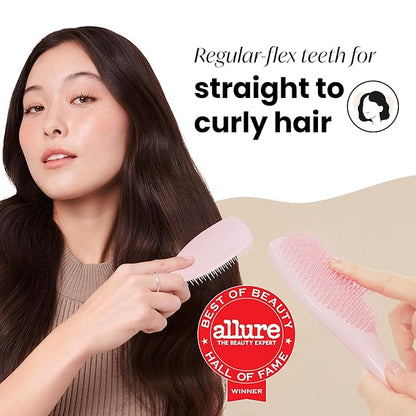 Tangle Teezer Ultimate Detangler Brush for Wet & Dry Hair, Eliminates Knots & Reduces Breakage for All Hair Types, Millennial Pink