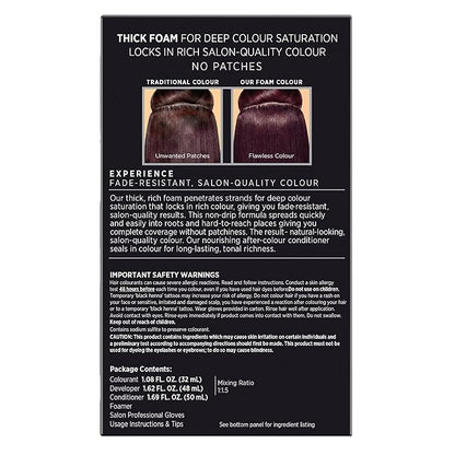 John Frieda Precision Foam Colour, Deep Cherry Brown 3VR, Full-coverage Hair Color Kit, Anti-Fade Gray Coverage, Deep Color Saturation Hair Dye, 1 Application