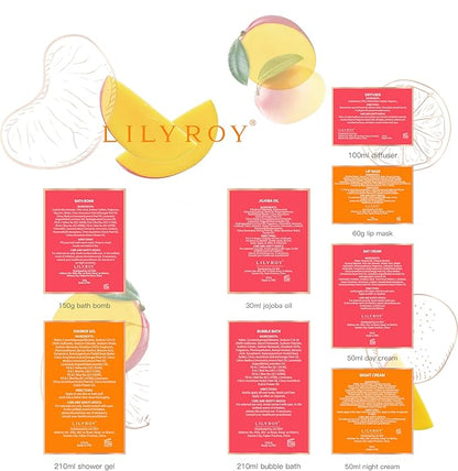 Mothers Day Gifts for Mom - Premium 21-Piece Tropical Bath & Body Basket Set for Women, Spa Gift Basket with Shower Gel, Bath Bomb | Christmas Valentine's Birthday Gift All Occasion Holiday Gift Idea