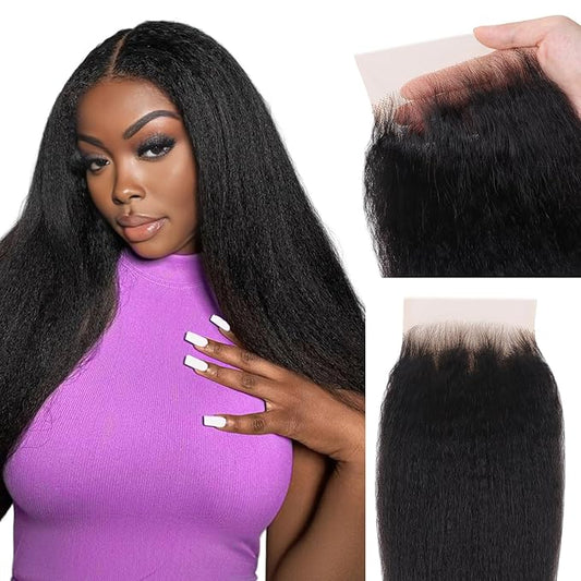IDN BEAUTY SKINLIKE REAL HD 5X5 Lace Closure Human Hair Scalp-Simulating 0.1mm Ultra Thin HD Closure Pre Bleached Single Knots Pre Plucked Clean Natural Hairlin Natural Black KS 16 Inch