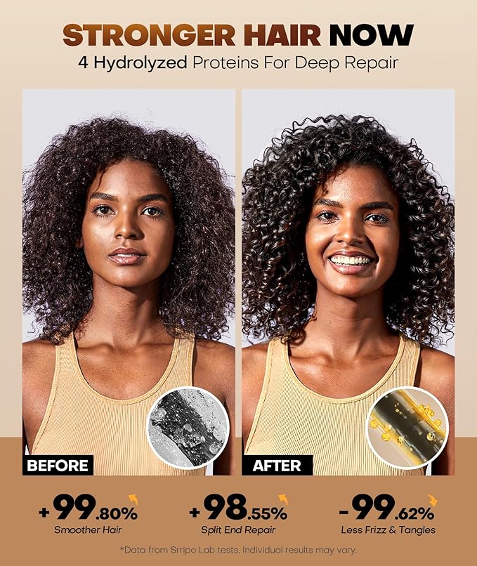 Karsell Collagen Hair Mask for Deep Conditioning, Keratin Hair Treatment with 4 Hydrolyzed Proteins, Moroccan & Avocado Oils Conditioner for Nourish, Calendula Gentian Extracts Care Dry & Damaged Hair