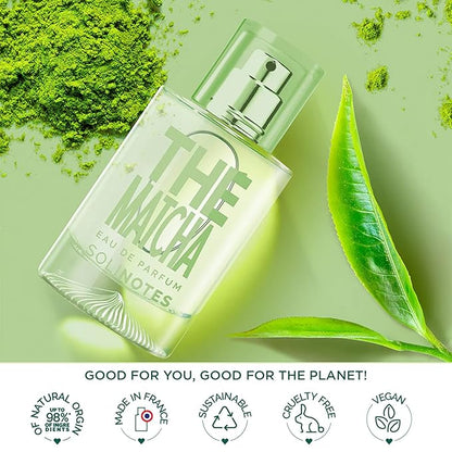 SOLINOTES Matcha Tea Perfume for Women - Eau De Parfum | Delicate Floral and Soothing Scent - Made in France - Vegan - 1.7 fl.oz