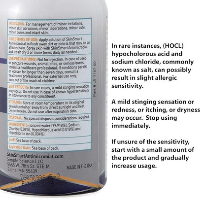 SkinSmart Facial Cleanser for Acne, Targets Bacteria for Active Teenage Athletes Post Workout and Adult Acne, 8 oz Spray Bottle, Safe for Multiple Daily Uses