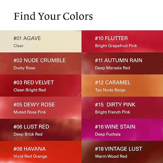 Melixir Vegan Lip Butter #06 Lust Red(Tinted) (+11 more colors) 0.13oz, Bee Free, Petrolatum Free, Deep Nourishing Plant-Based Vegan Chapstick, Vegan Lip Balm for Dry, Cracked and Chapped Lips