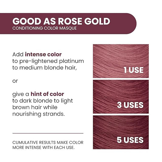 ALOXXI InstaBoost ROSE GOLD Color Depositing Conditioner Mask â€“ Instant Temporary Hair Color Dye - Hair Color Masque for Deep Conditioning (Good As Rose Gold), 6.8 Fl Oz (Pack of 1)