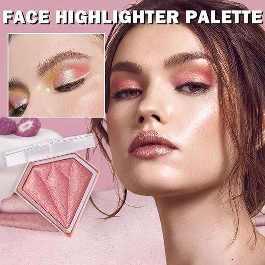 White Highlighter Makeup Palette Face Highlighter Powder Iluminadores Mermaid Color