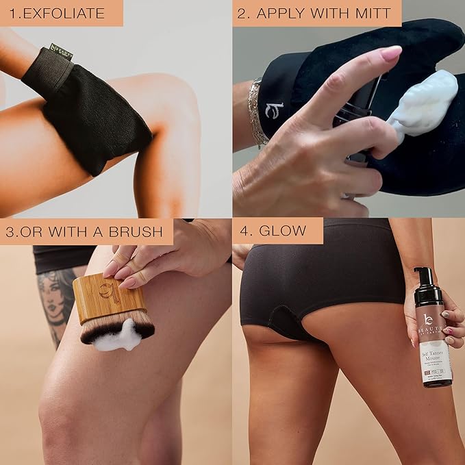 Self Tanner Tanning Mousse - Ultra Dark Self Tanner Mousse USA Made with Natural & Organic Ingredients, Self Tanning Foam for Fake Tan or Self Tan Foam, Self Tanners Best Sellers