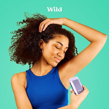 Wild - Refillable Deodorant Variety Pack - Aluminum Free - Scents Include Fresh Cotton & Sea Salt, Cherry Blossom and Coconut & Vanilla - Long Lasting Protection