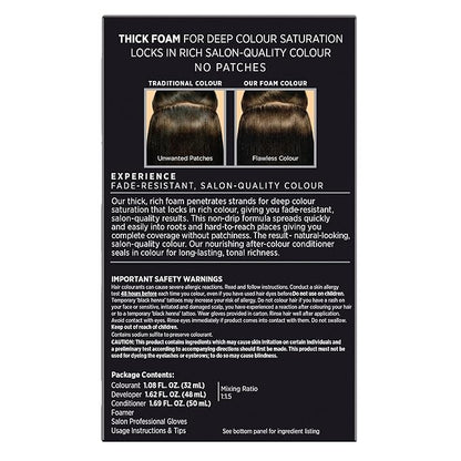 John Frieda Precision Foam Colour, Medium Chestnut Brown 5NBG, Full-coverage Hair Color Kit, Anti-Fade Gray Coverage, Deep Color Saturation Hair Dye, 1 Application