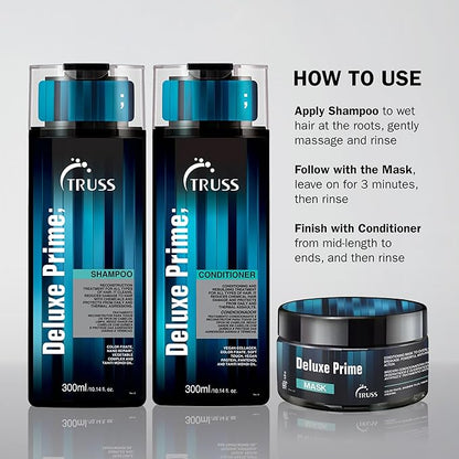 TRUSS Prime Mask - Deep Conditioning Treatment - Creatine & Arginine Plus Hair Repair, Rebuilds Vitality Back to Damaged and Dry Hair - Reduces Fading with Color Fixative (6.35 oz)