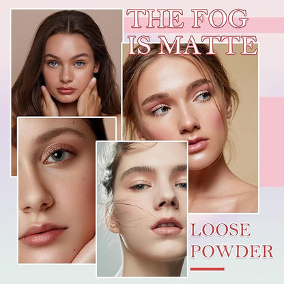 3PCS Loose Setting Powder Set,Lightweight Long Lasting Oil Skin Types