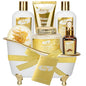Father's Day Gifts for Dad Men - 7-Piece Honey Almond Spa Gift Set for Women, Bath & Body Gift Set, Bath Gift Set with Bath Bomb | Christmas, Birthday Gifts for Her, All Occasion Holiday Present