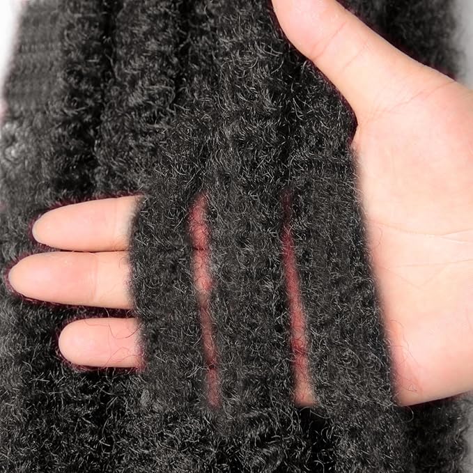 Marley Twist Braiding Hair 18 Inch 8 Packs – Long-Lasting Marley Hair, Fluffy&Tangle-Free Cuban Twist Hair for Braiding, Natural Look Synthetic Spring Afro Kinky Twist Hair Extensions (4)